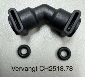 gebogen koppeling 4mm met 2 o-ringen tbv 1018